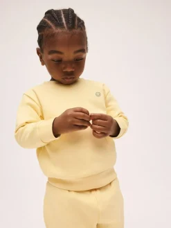 Best Next Single Plain Crew Neck Sweatshirt and Shorts Set (3mths-7yrs) Light Yellow