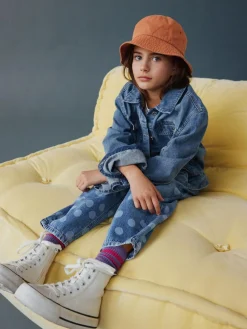Next Lightwash Polka Dot Barrel Jeans (3-16yrs)^ Jeans