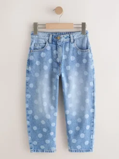 Next Lightwash Polka Dot Barrel Jeans (3-16yrs)^ Jeans