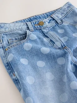 Next Lightwash Polka Dot Barrel Jeans (3-16yrs)^ Jeans