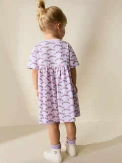 Best Next Lilac Bunny Jersey Dress (3mths-7yrs)