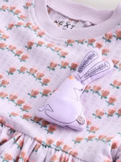 Best Next Lilac Bunny Jersey Dress (3mths-7yrs)