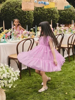 Best Next Mesh Flower Girl Dress (3-16yrs) Lilac