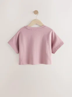 Clearance Next Boxy Bows T-Shirt (3-16yrs) Lilac Purple