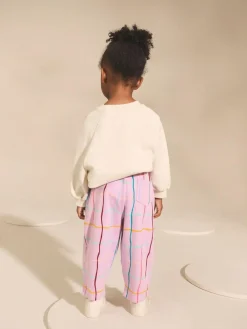 Next Lilac Purple Check Textured Barrel Leg Trousers (3mths-7yrs)^ Baby Winter Clothing|Pants & Leggings