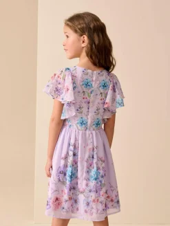 Hot Next Embellished Occasion Dress (3-16yrs) Lilac Purple