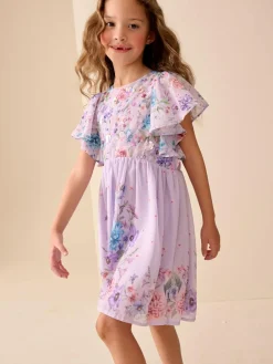 Hot Next Embellished Occasion Dress (3-16yrs) Lilac Purple