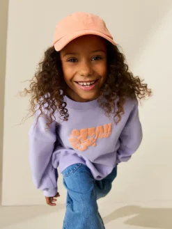 Online Next Sweatshirt (3-16yrs) Lilac Purple Flower