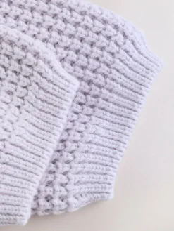 Best Next Lilac Purple Frill Collar Knitted Baby Cardigan (0mths-2yrs)