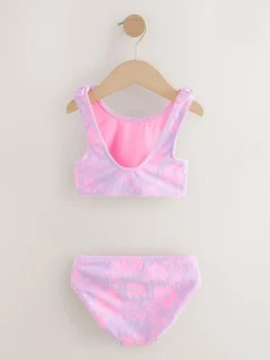 New Next Bikini (3-16yrs) Lilac Purple Hibiscus Crinkle