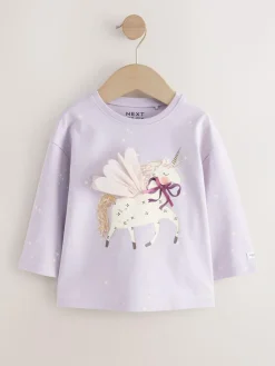 Next Lilac Purple Long Sleeve T-Shirt (3mths-7yrs)^ Cosy Club