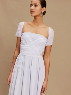 Sale Next Lilac Purple Mesh Multiway Wedding Guest Bridesmaid Maxi Dress