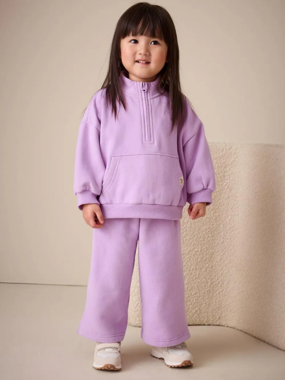 Next Lilac Purple Quarter Zip Sweatshirt (3mths-7yrs)