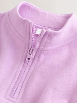 Next Lilac Purple Quarter Zip Sweatshirt (3mths-7yrs)