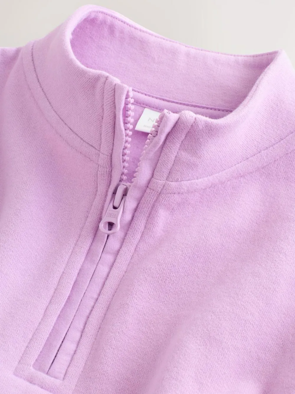 Next Lilac Purple Quarter Zip Sweatshirt (3mths-7yrs)