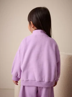 Next Lilac Purple Quarter Zip Sweatshirt (3mths-7yrs)