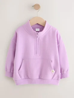 Next Lilac Purple Quarter Zip Sweatshirt (3mths-7yrs)