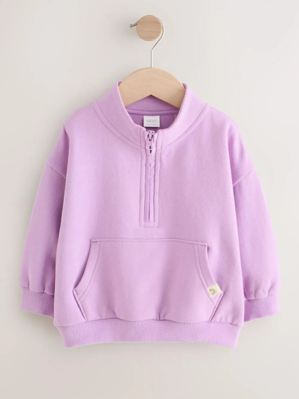 Next Lilac Purple Quarter Zip Sweatshirt (3mths-7yrs)