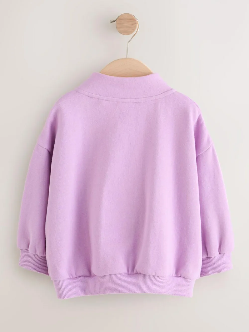 Next Lilac Purple Quarter Zip Sweatshirt (3mths-7yrs)