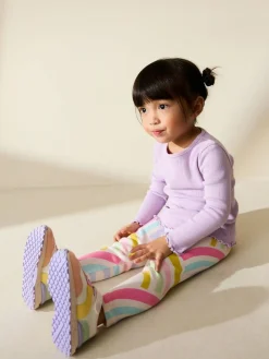 Next Lilac Purple Rib Long Sleeve T-Shirt (3mths-7yrs)