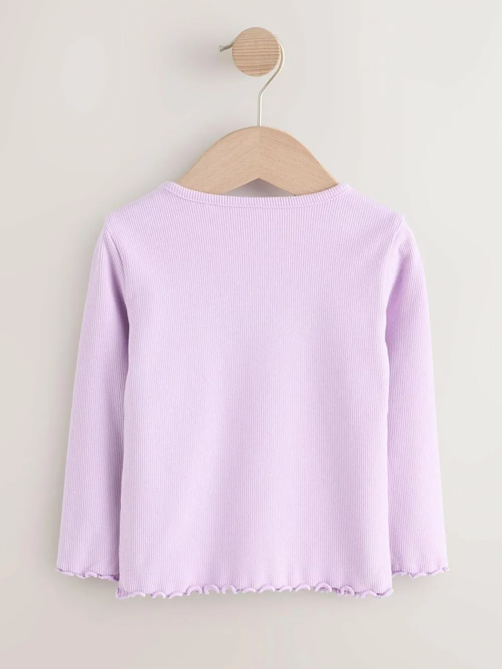 Next Lilac Purple Rib Long Sleeve T-Shirt (3mths-7yrs)