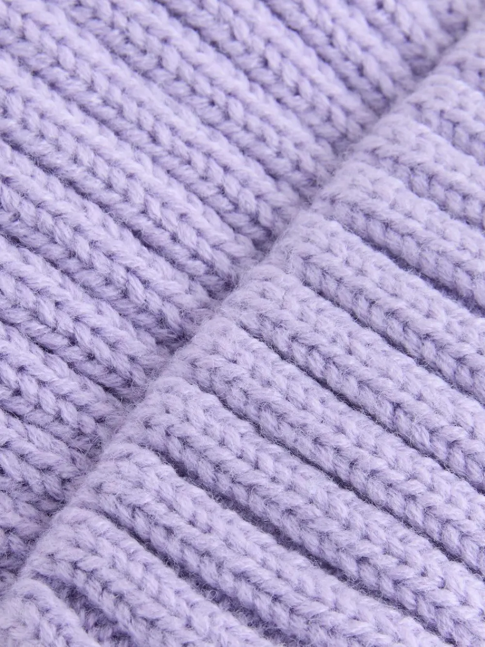 New Next Lilac Purple Rib Pom Beanie (3mths-16yrs)