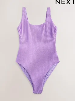 Online Next Lilac Purple Scoop Neck Tummy Control Swimsuit