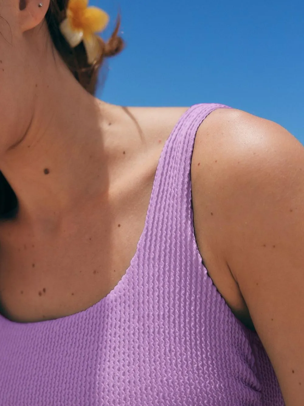 Online Next Lilac Purple Scoop Neck Tummy Control Swimsuit