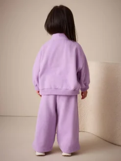 Next Lilac Purple Wide Leg Sweat Joggers (3mths-7yrs)^ Pants & Leggings|Jeans & Joggers