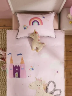 Next Lilac Unicorn Fairy Castle Duvet Cover and Pillowcase Set^ Childrens Bedding|Bedsets & Duvet Covers