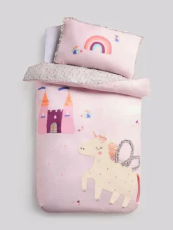 Next Lilac Unicorn Fairy Castle Duvet Cover and Pillowcase Set^ Childrens Bedding|Bedsets & Duvet Covers