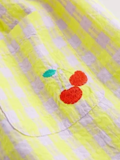 Clearance Next Gingham Collar Dress (3mths-8yrs) Lime/Lilac