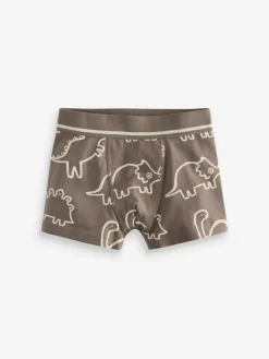 Next Linear Dino Print Junior Pattern Trunks 5 Pack (1.5-16yrs)^BOY Underwear