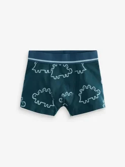 Next Linear Dino Print Junior Pattern Trunks 5 Pack (1.5-16yrs)^BOY Underwear
