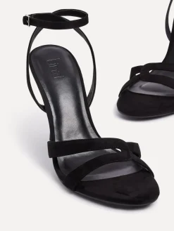 Online Linzi Bronte Heeled Sandals with Double Front Strap Black
