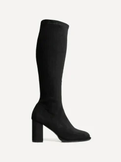 Linzi Black Kylie Stretch High Leg Block Heeled Boots^Women Boots & Wellies|Boots