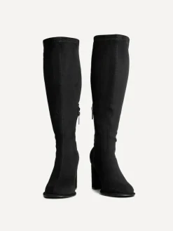 Linzi Black Kylie Stretch High Leg Block Heeled Boots^Women Boots & Wellies|Boots