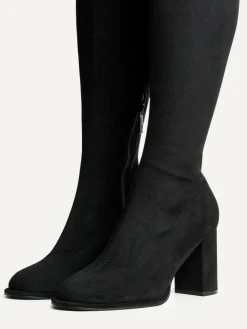 Linzi Black Kylie Stretch High Leg Block Heeled Boots^Women Boots & Wellies|Boots