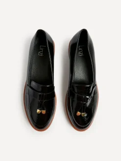 Linzi Nancy Patent Loafers With Tassel Detail^Women Flats
