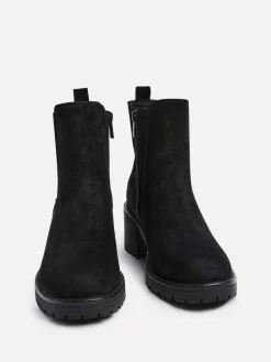 Linzi Path Block Heel Chelsea Boots Black