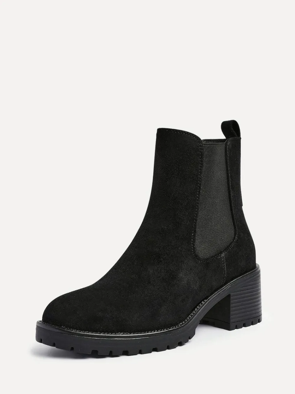 Linzi Path Block Heel Chelsea Boots Black