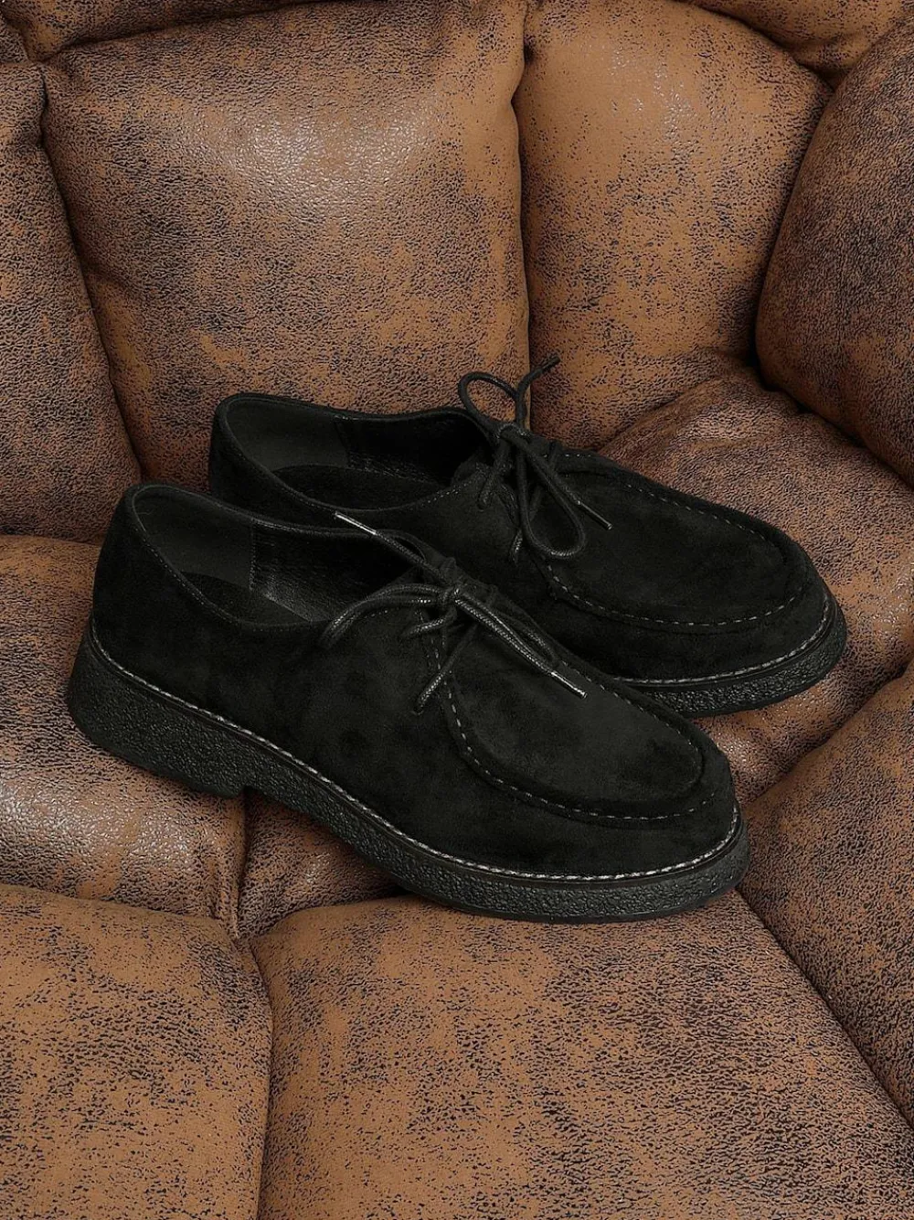 Linzi Perth Laced Chunky Loafers Black