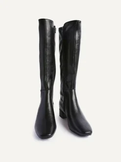 Linzi Revolve Stretch High Leg Boot With Low Block Heel^Women Boots & Wellies|Boots