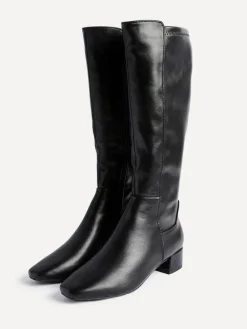 Linzi Revolve Stretch High Leg Boot With Low Block Heel^Women Boots & Wellies|Boots