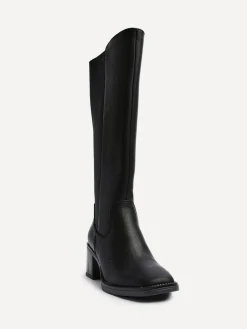 Linzi Reason Block Heel High Leg Boots With Back Stretch Panel^Women Boots & Wellies|Boots