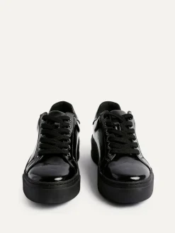 Discount Linzi Black Reset Lace-Up Flatform Trainers