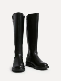 Linzi Black Roam High Leg Boots With Double Zip Detail^Women Boots & Wellies|Boots