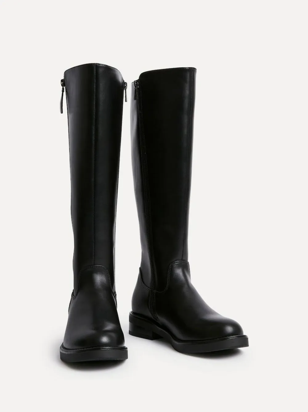 Linzi Black Roam High Leg Boots With Double Zip Detail^Women Boots & Wellies|Boots