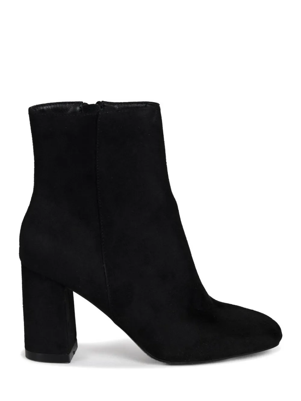 Online Linzi Black Scout Square Toe Heeled Ankle Boots With Side Zip