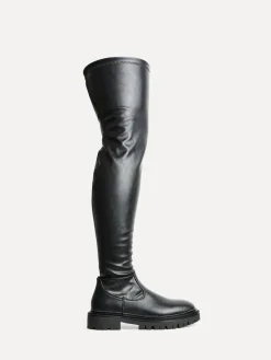 Outlet Linzi Sonny Over The Knee Long Boots Black